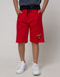 Character Superman Logo Embroidery Towel Short Pants