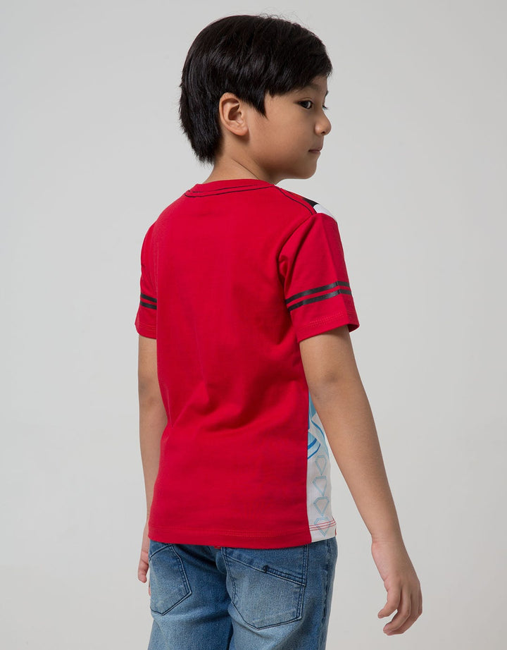 Character Short Sleeve T-Shirt Superman Stand Sublim Stripe
