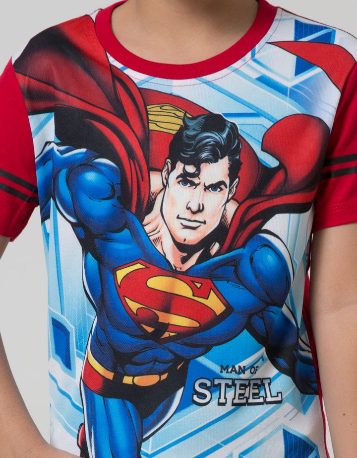 Character Short Sleeve T-Shirt Superman Stand Sublim Stripe