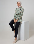 Annisa Woven Top Long Sleeve Shirt Abstract