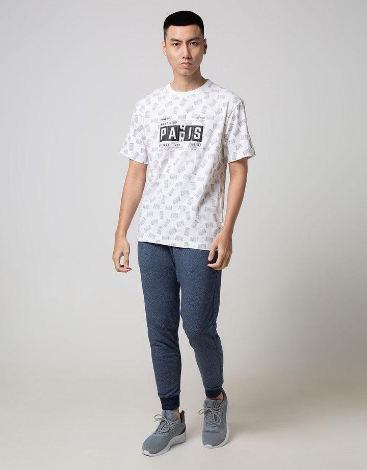 T Zone Short Sleeve T-Shirt Fullprint Paris