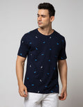 T Zone Short Sleeve T-Shirt Fullprint Aop Pocket Origami