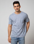T Zone Short Sleeve T-Shirt Fullprint Aop Pocket Origami
