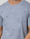 T Zone Short Sleeve T-Shirt Fullprint Aop Pocket Origami