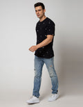 T Zone Short Sleeve T-Shirt Fullprint Aop Pocket Origami
