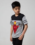 Marvel Avengers Iron Segitiga Kombinasi Short Sleeve T-Shirt