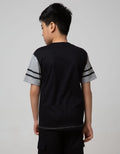 Marvel Avengers Iron Segitiga Kombinasi Short Sleeve T-Shirt