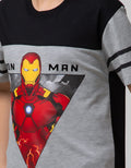 Marvel Avengers Iron Segitiga Kombinasi Short Sleeve T-Shirt