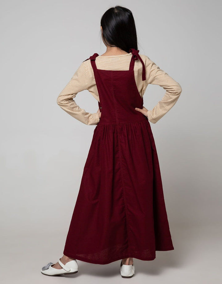 Nevada Kids Overall Midi Skirt With Long Sleeve Shirt 