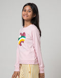 Aero Kids Long Sleeve T-Shirt Kindergarten Heart With Rainbow Sequins