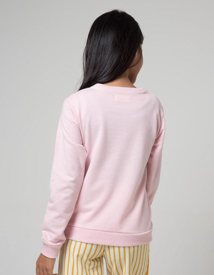 Aero Kids Long Sleeve T-Shirt Kindergarten Heart With Rainbow Sequins