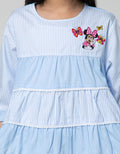 Disney Short Sleeve Midi Dress Minnie Stripe
