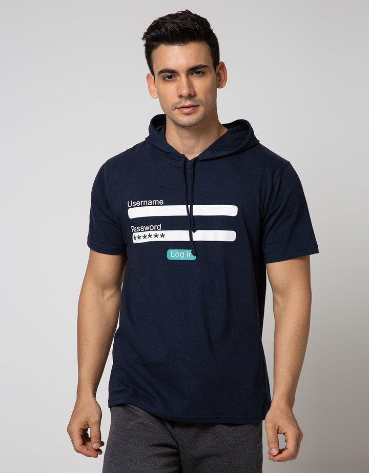T Zone Short Sleeve T-Shirt Hoody Internet Login