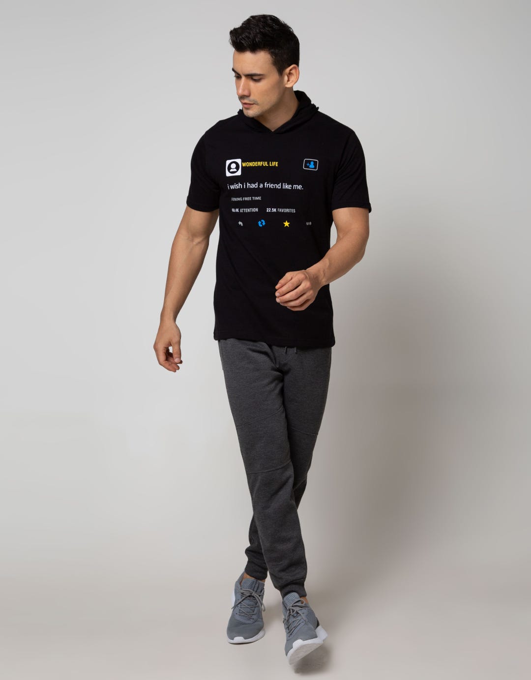 T Zone Short Sleeve T-Shirt Hoody Internet Twitter