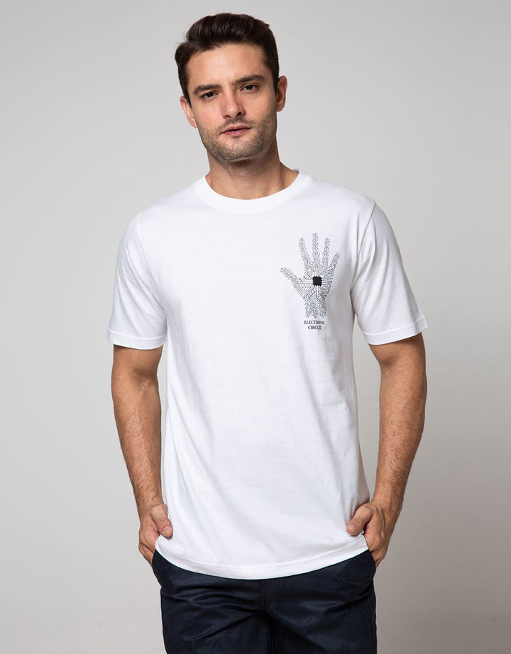 T Zone Short Sleeve T-Shirt Big Size Cyborg Theme Hand
