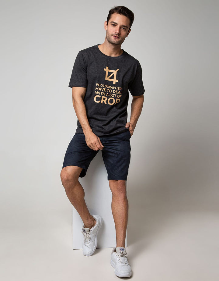 T Zone Short Sleeve T-Shirt Big Size Photography Theme Cropping