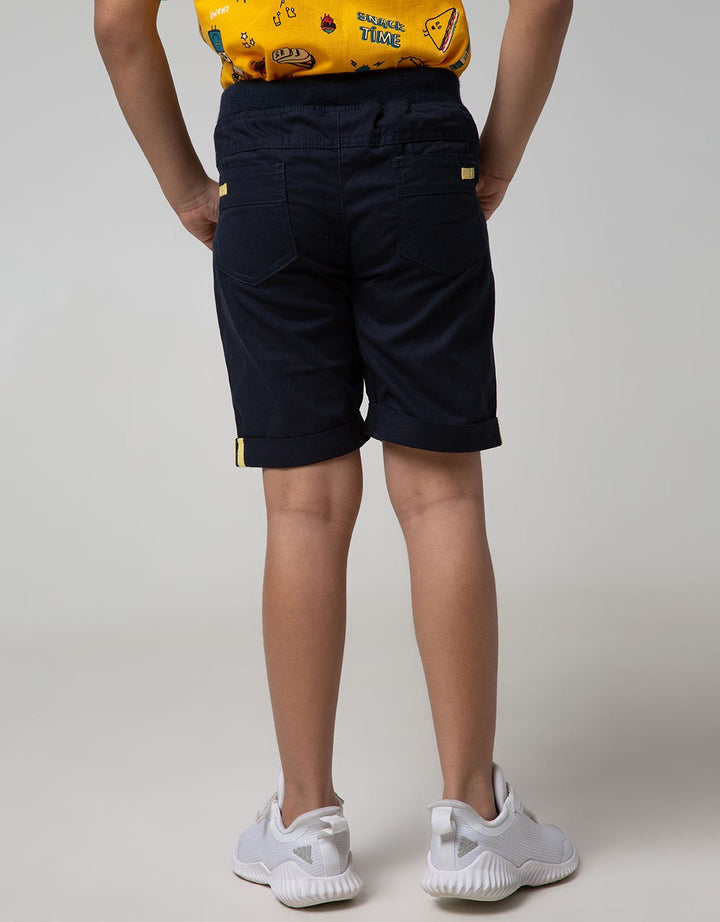 Little M Short Pants Woven Rib Bordir Dino Twilltape