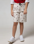 Little M Kids Short Pants Woven Print Truck Rubber