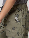 Little M Kids Short Pants Woven Print Truck Rubber