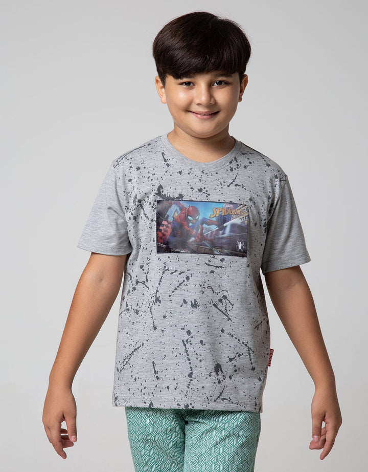 Marvel Spider-Man Kaos Full Print Act Holo Anak Laki-Laki