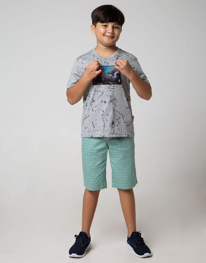 Marvel Spider-Man Kaos Full Print Act Holo Anak Laki-Laki