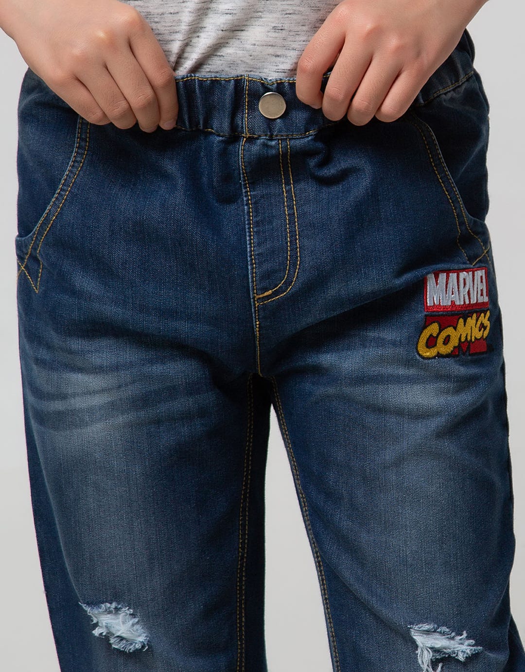 Marvel Comics Destroy Bottom Long Pants Denim