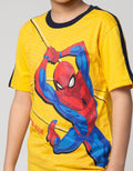 Marvel Short Sleeve T-Shirt Spider Hanging City Disk