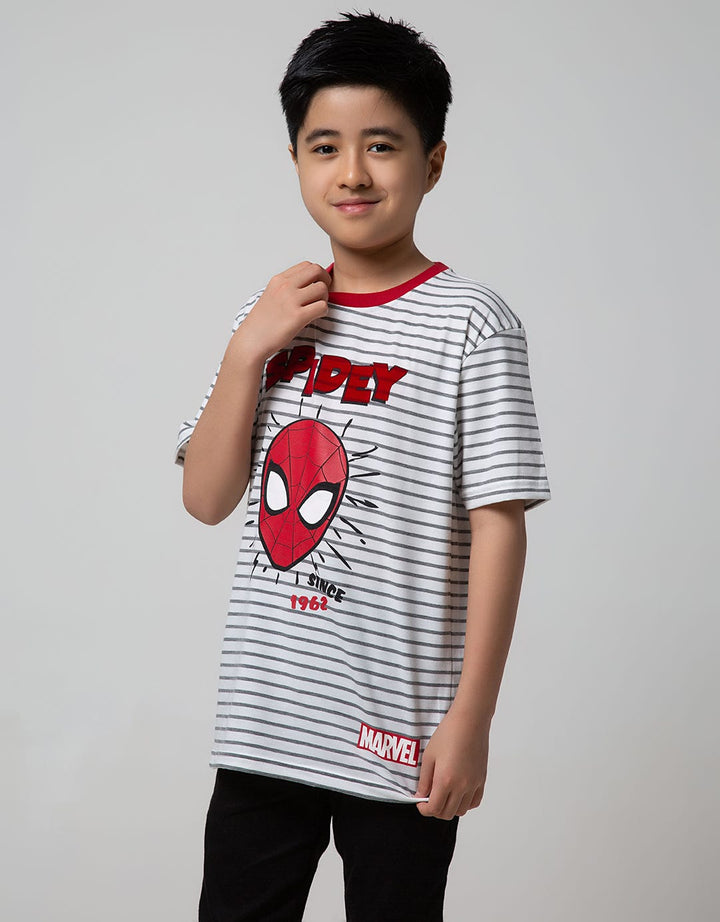 Marvel Spider-Man Salur Face Spidey Disk Short Sleeve T-Shirt
