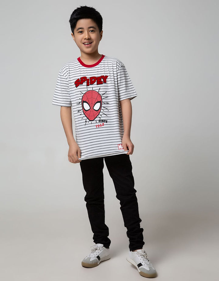 Marvel Spider-Man Salur Face Spidey Disk Short Sleeve T-Shirt