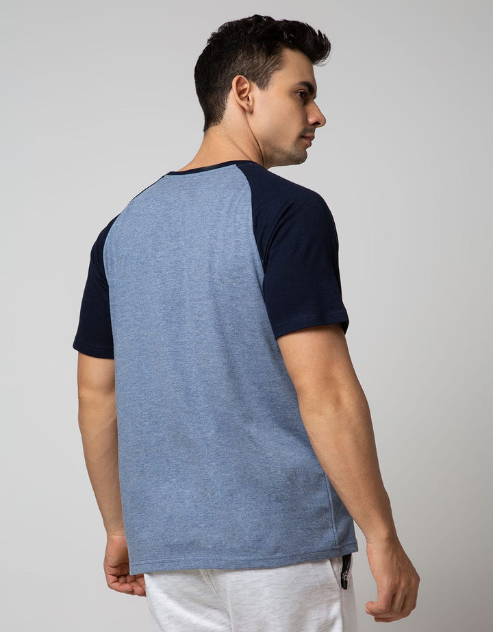 T Zone Short Sleeve Raglan T-Shirt Print Slogan - Essential