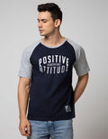 T Zone Short Sleeve Raglan T-Shirt Print Slogan - Ultimate