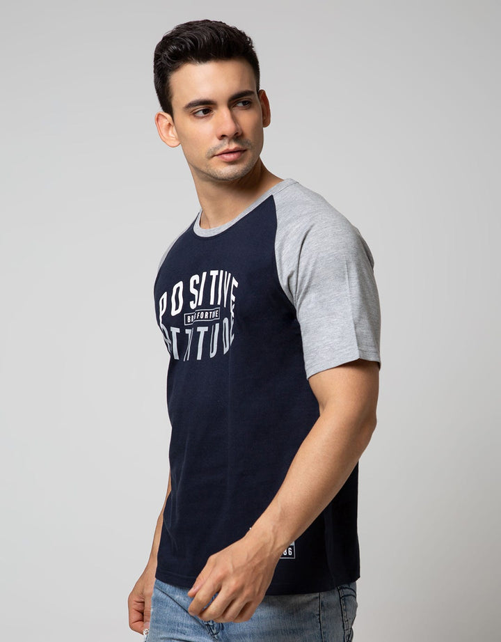 T Zone Short Sleeve Raglan T-Shirt Print Slogan - Ultimate