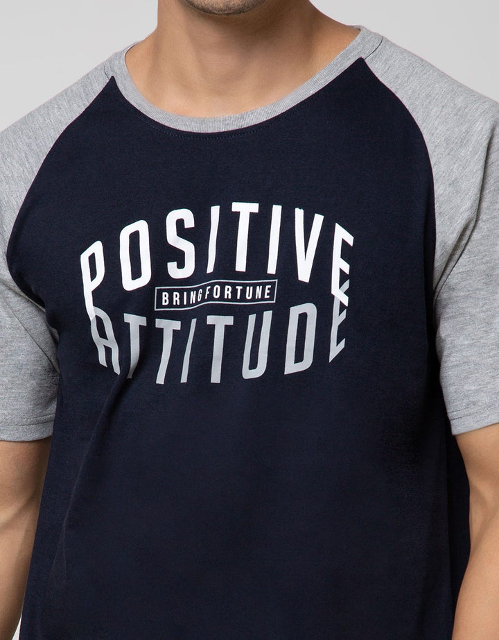 T Zone Short Sleeve Raglan T-Shirt Print Slogan - Ultimate