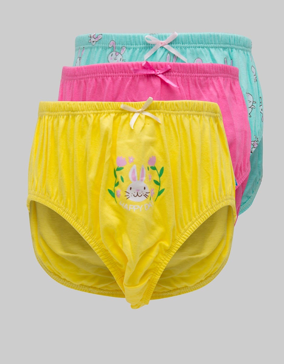 Kidz Too Brief Pack 3 Underwear Girls Bunny