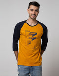 T Zone 3/4 Raglan T-Shirt Print Geometric Font