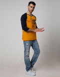 T Zone 3/4 Raglan T-Shirt Print Geometric Font