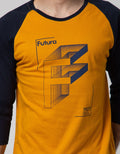 T Zone 3/4 Raglan T-Shirt Print Geometric Font