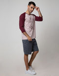 T Zone 3/4 Raglan T-Shirt Print Geometric Font