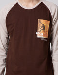 T Zone Long Sleeve Raglan T-Shirt Print Sport