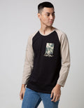 T Zone Long Sleeve Raglan T-Shirt Print Sport