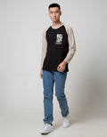 T Zone Long Sleeve Raglan T-Shirt Print Sport