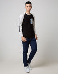 T Zone Long Sleeve Raglan T-Shirt Print Sport