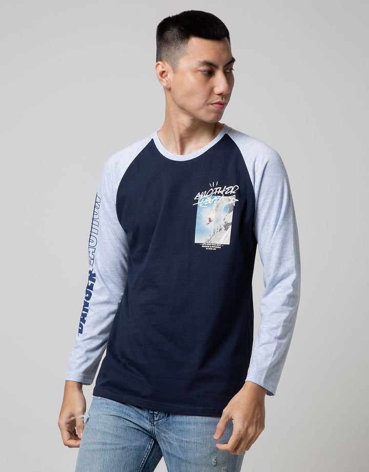 T Zone Long Sleeve Raglan T-Shirt Print Sport