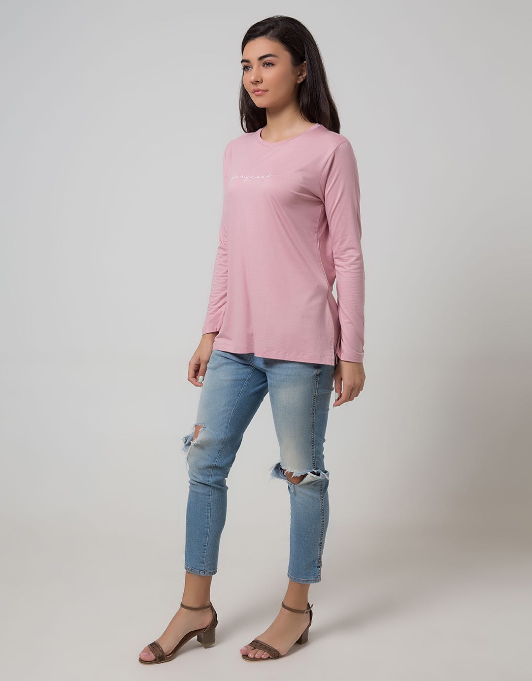 Nevada Women Knit Top Long Sleeve T-Shirt Gorgeous Kriwil