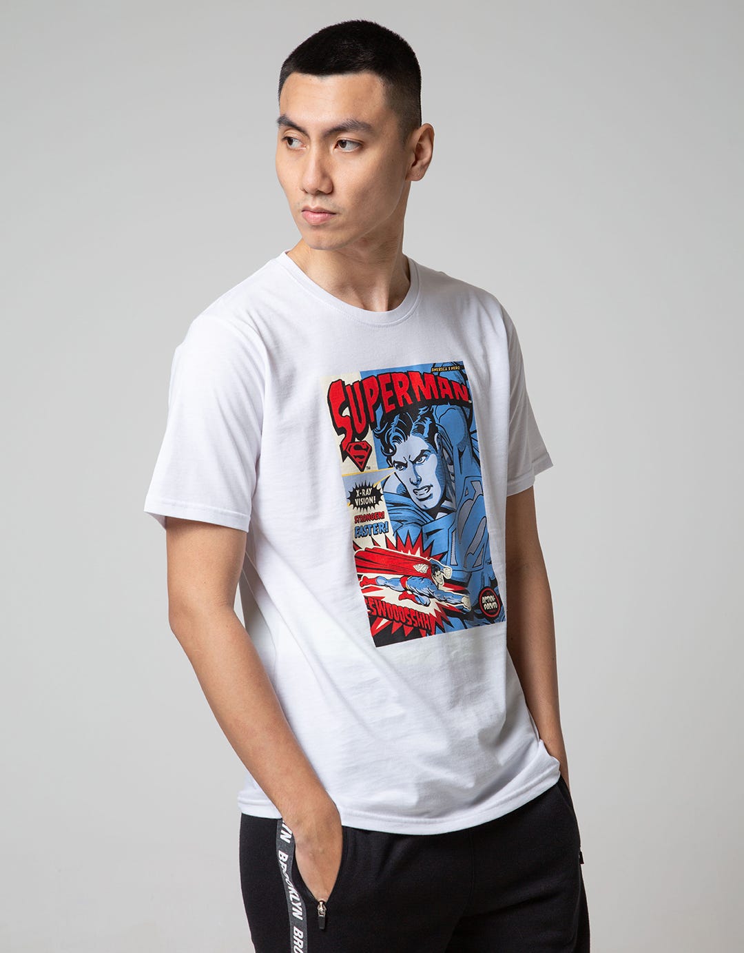 T Zone Short Sleeve T-Shirt Wb Superman Retro Comic Cover