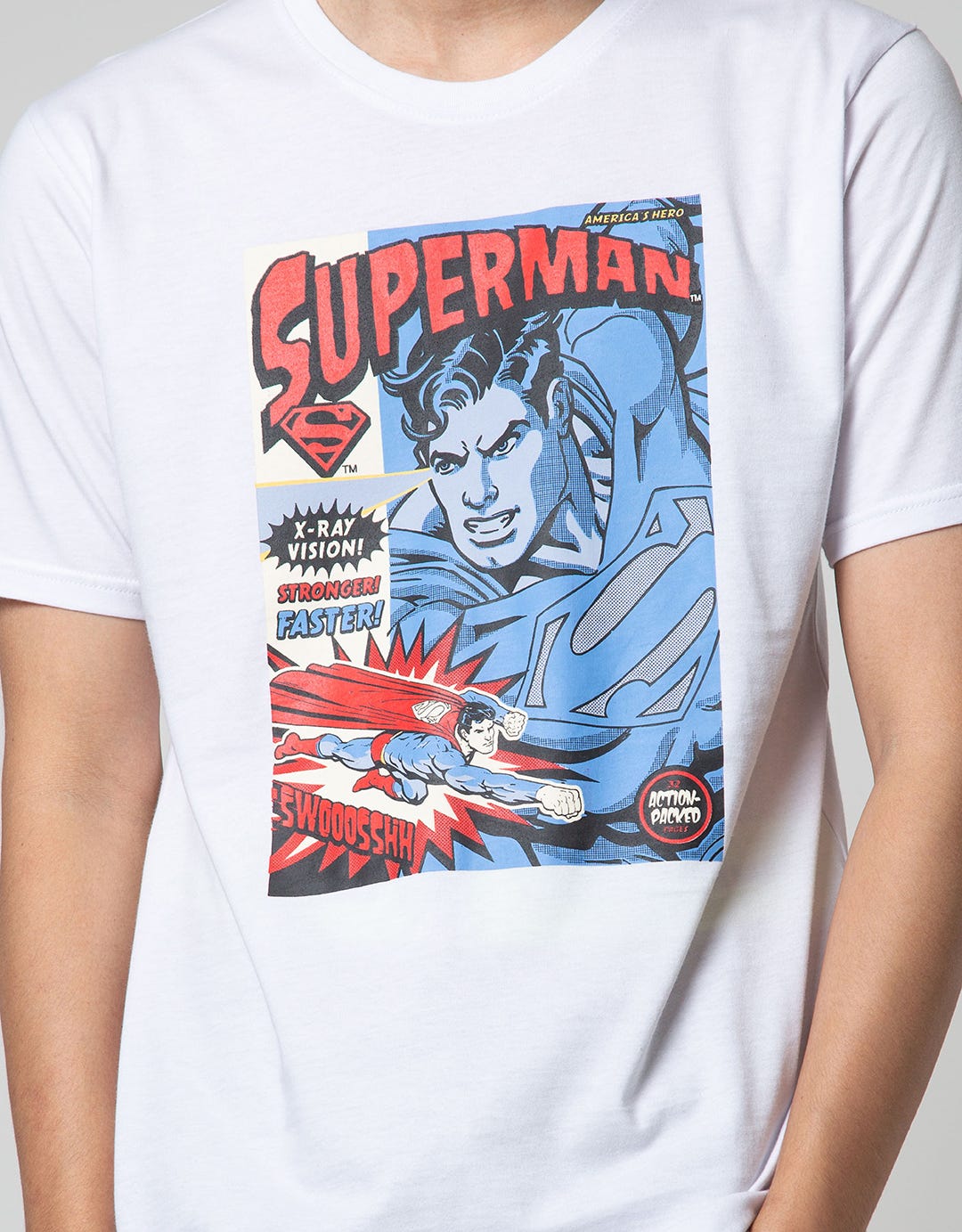 T Zone Short Sleeve T-Shirt Wb Superman Retro Comic Cover