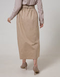 Nevada Maxi Skirt Woven Solid Long With Belt