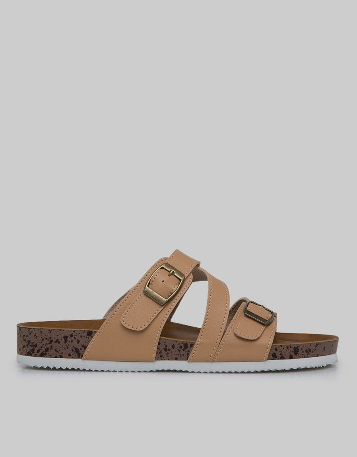 Nevada Slipper Sandals Cross Strap Buckle