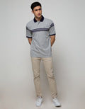 Cole Short Sleeve Polo Shirt Stripe