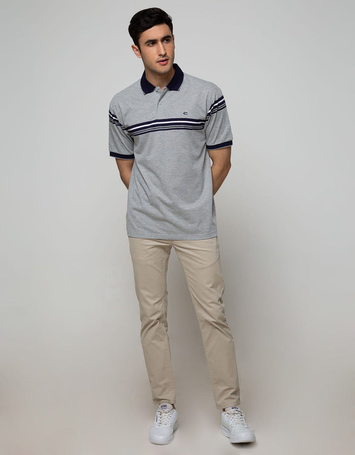Cole Short Sleeve Polo Shirt Stripe